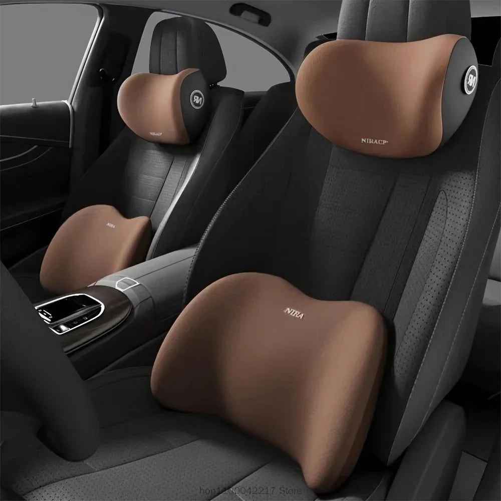 CoreAxis Car Lumbar Support Cushion — Ergonomic Driver Seat Back Support