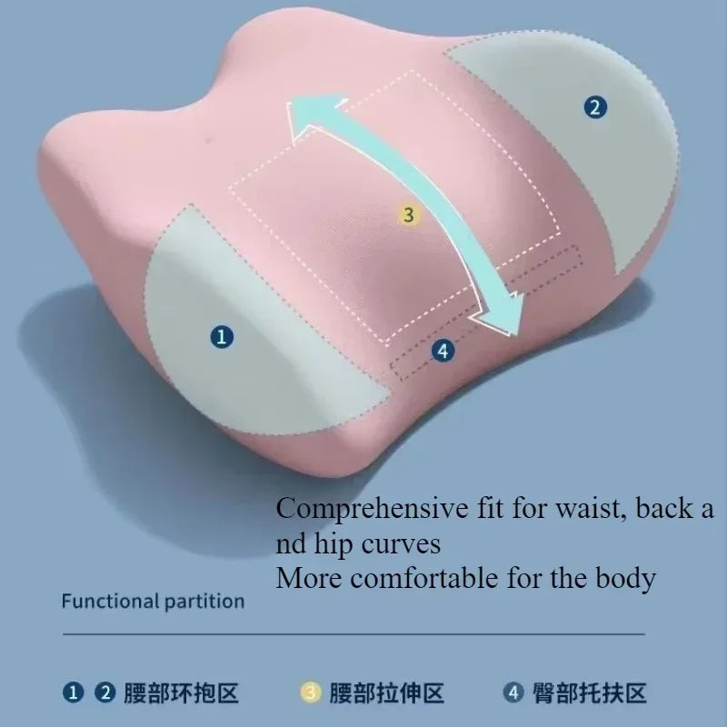 CoreAxis Lumbar Support Pillow — Memory Foam Back Cushion for Sleep & Recovery