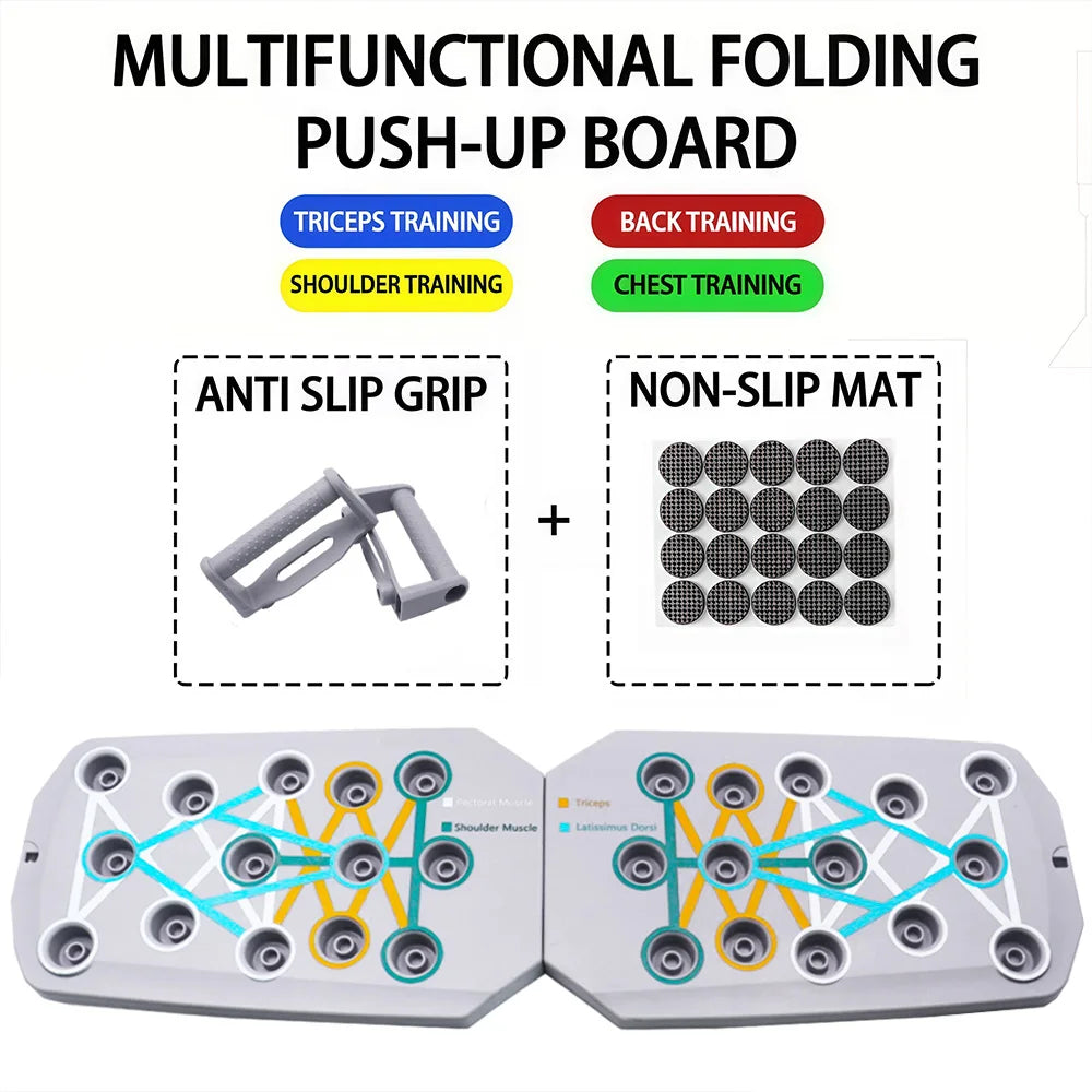 CoreAxis Push Up Board Set — Color Coded Multifunctional Chest, Arms, Back & Core Trainer