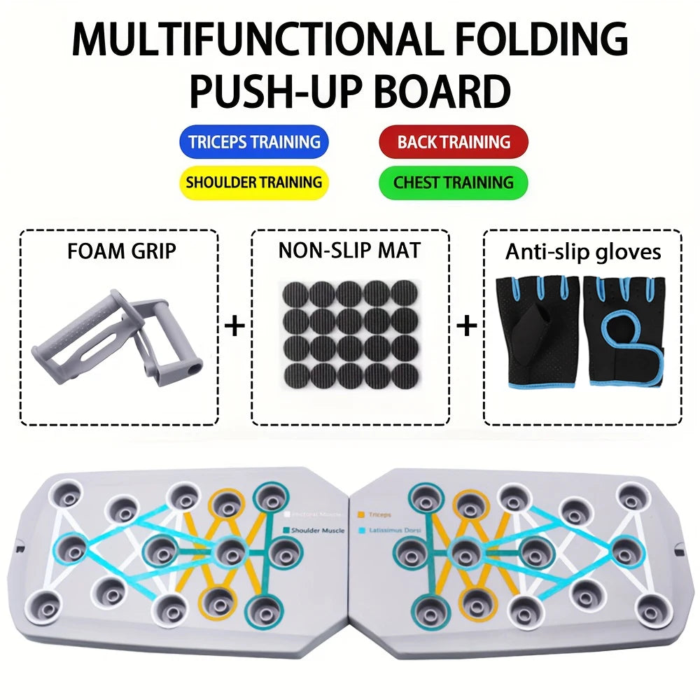 CoreAxis Push Up Board Set — Color Coded Multifunctional Chest, Arms, Back & Core Trainer